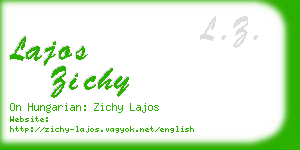 lajos zichy business card